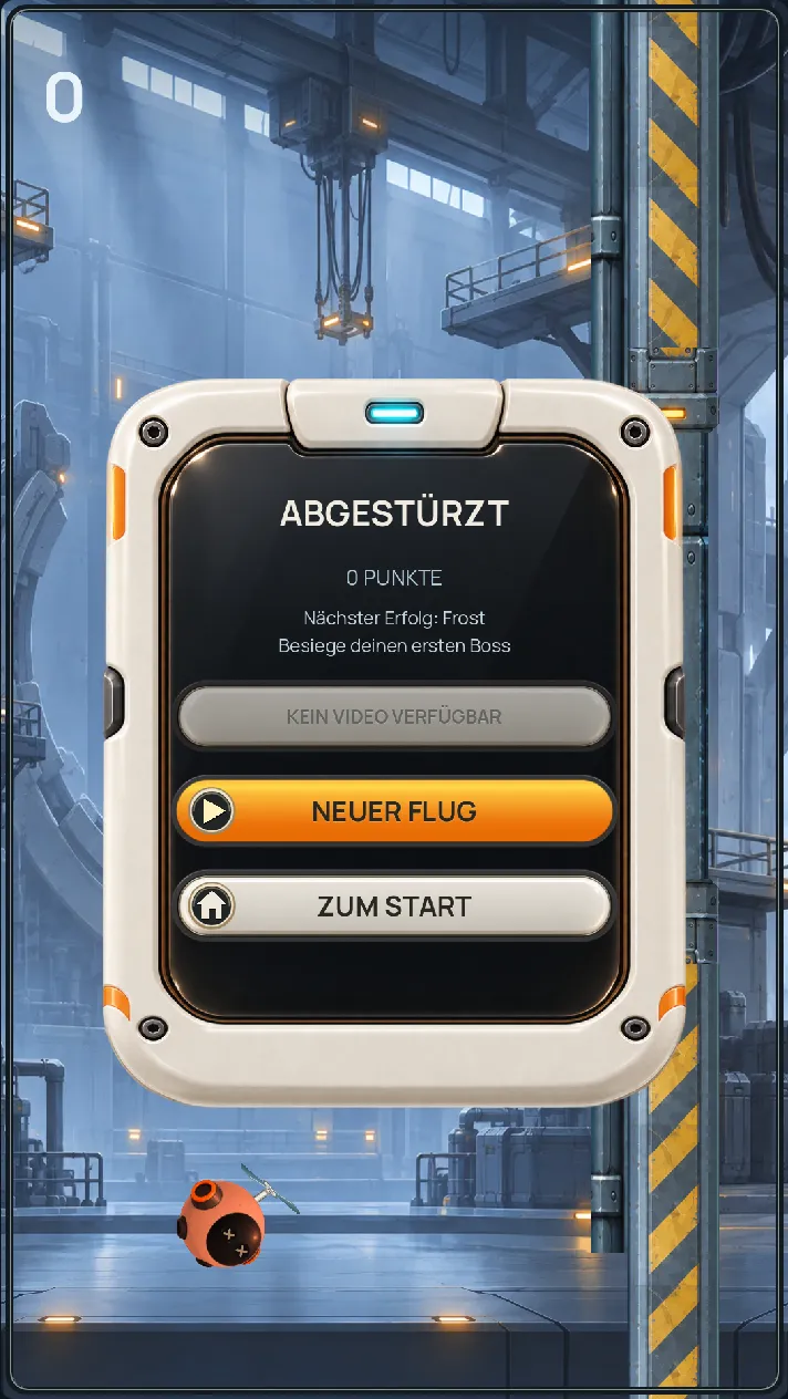 Punktzahl und nächstes Erfolgsziel nach einer Droney-Runde