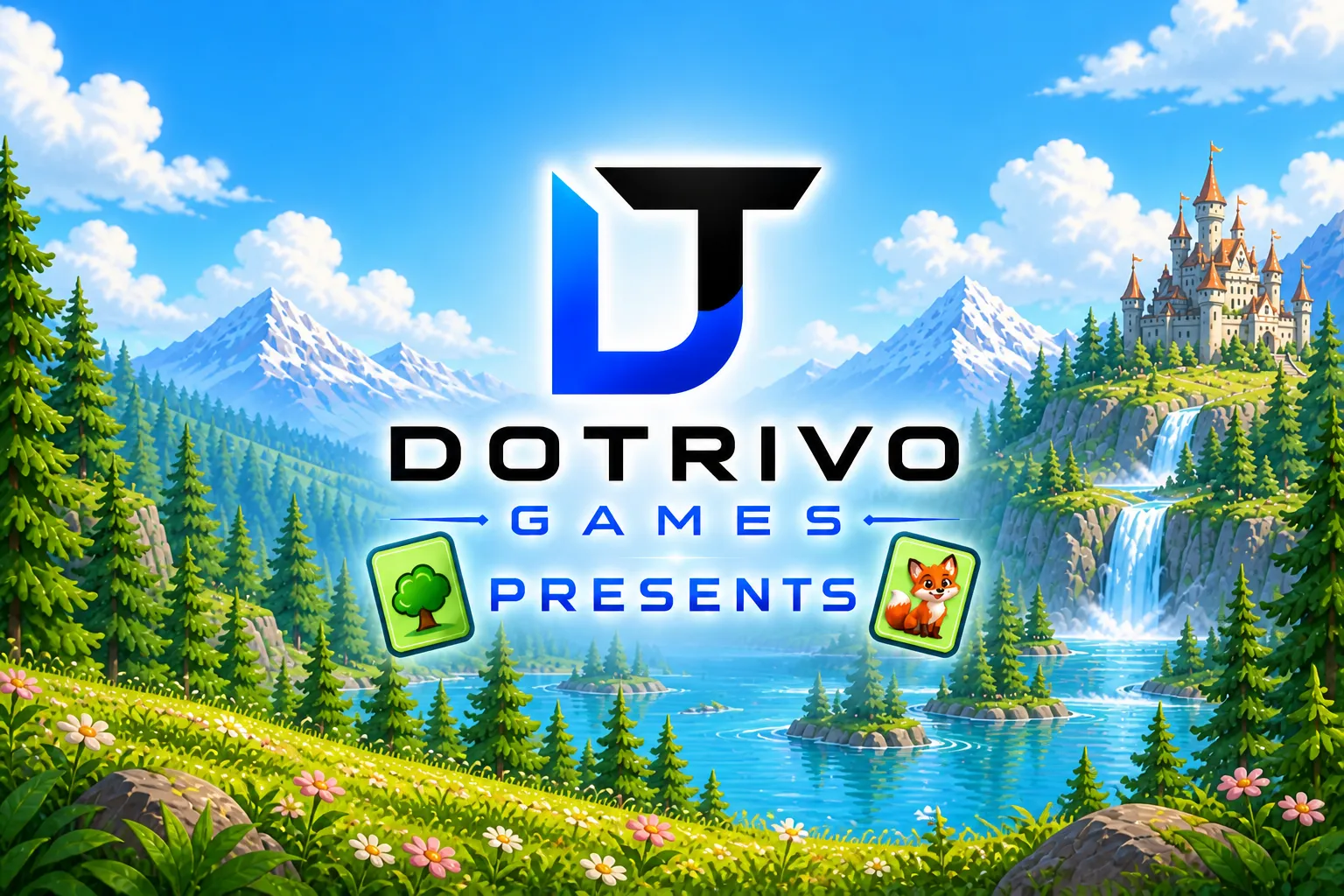 Dotrivo Games Presents vor der Berg- und Seenlandschaft von VolpiLupi